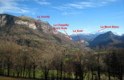 Joli panoramique de 3 sites d'escalade voisins / Le Jourdy